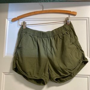 Madewell Army Green Pull on Shorts